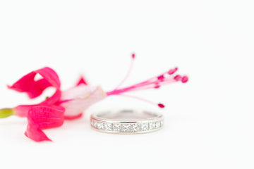 18ct White Gold Diamond Channel Set Eternity Ring #213495