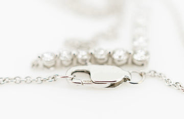White 18ct gold with diamond pendant #27367-1