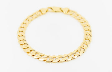 Mens bracelet in solid 18ct gold.