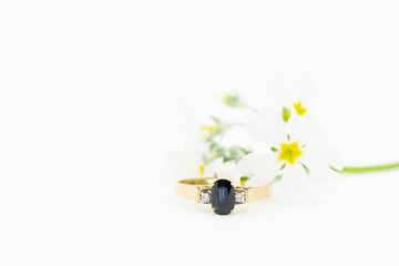 14ct Yellow Gold Sapphire and Diamond Ring #27638