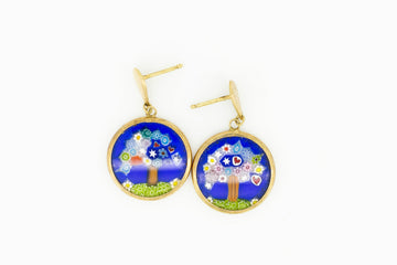 18ct Yellow Gold Unique Pendant and Earring Set #27655