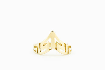 14CT Yellow Gold Patterned Ring #27722