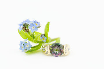 9ct Yellow Gold Mystic Topaz Ring With Diamond Accents #27898-2