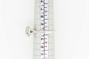 9ct White Gold Halo Ring #28429