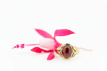 9ct Yellow Gold Pyrope Garnet Ring #37945