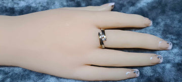 9ct Two Tone Yellow and White Gold Diamond Ring #26079