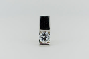 14ct White Gold and Diamond Pendant #9365