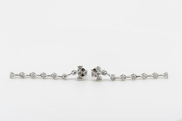 18CT White Gold and Diamond Drop Earrings #CT13