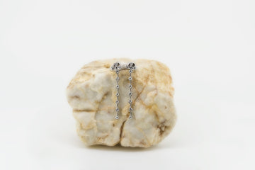 18CT White Gold and Diamond Drop Earrings #CT13