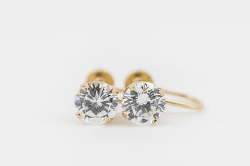 14CT GOLD AND DIAMOND EARRINGS