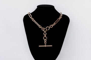 14ct ROSE GOLD ANCHCOR VINTAGE FOB CHAIN