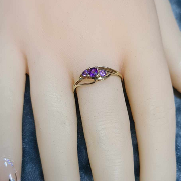 9ct Yellow Gold Amethyst Ring #103