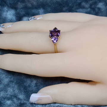 10ct Yellow Gold Ring with Amethyst   #27392-2