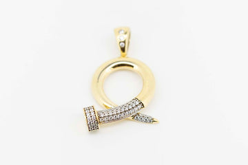 18ct Gold Nail Pendant with Diamonds #27338