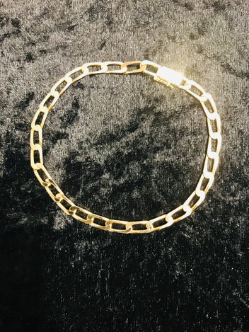 Solid 14ct Gold Curb Bracelet 1078