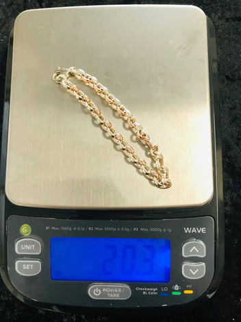 9ct Rose and White Gold Bracelet