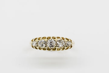 15CT GOLD DIAMOND ANTIQUE RING #1784