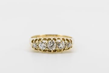 15CT GOLD DIAMOND ANTIQUE RING #1784