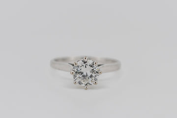 18CT WHITE GOLD RING WITH 1CT DIAMOND