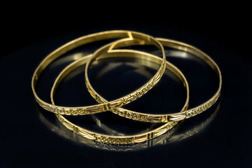 21ct solid yellow gold bangles
