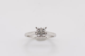 9CT White Gold Diamond Ring #26264