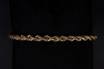 9CT GOLD ROPE BRACELET
