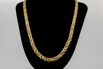 22CT SOLID GOLD NECKLACE AND BRACELET