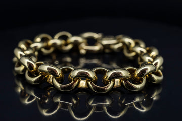 18CT GOLD HOLLOW ITALIAN MADE BRACELET