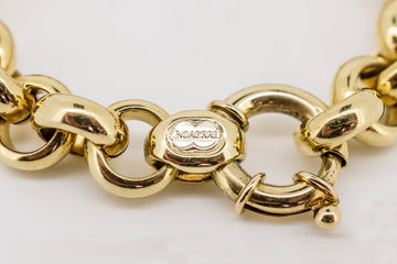 18CT GOLD HOLLOW ITALIAN MADE BRACELET