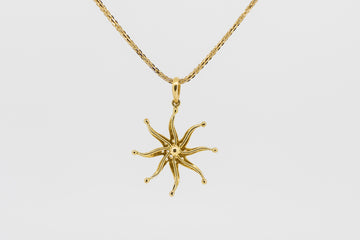 22CT GOLD A DIAMOND STAR PENDANT #3G22CT