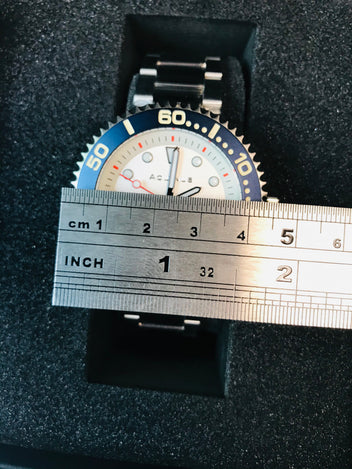 Diver watch ‘Aquinus Blue Aquatic’ with packaging