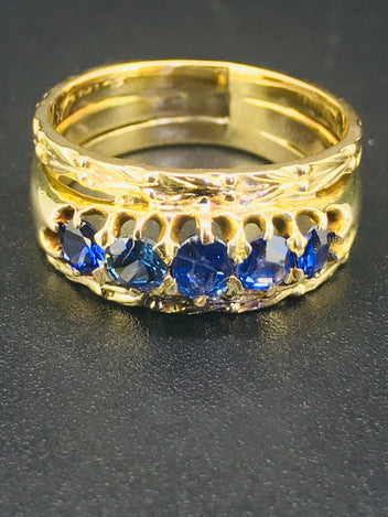 10ct gold sapphire ring