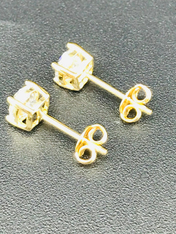 9ct gold earrings with cubic zirconia