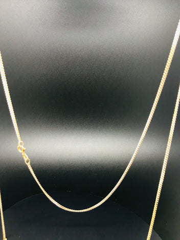 10ct gold diamond cut curb chain necklace