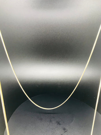 10ct gold diamond cut curb chain necklace 25810-12