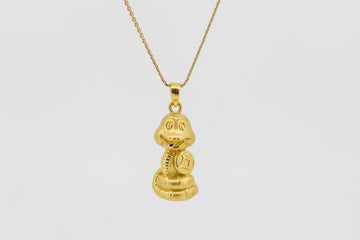 24CT Yellow Gold Snake Pendant #NJNFP