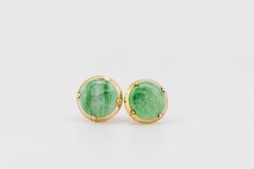 22CT GOLD AND JADE EARRINGS