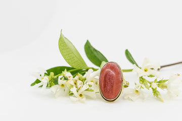 14CT GOLD CUSTOM RING WITH RED CORAL STONE COCKTAIL RING