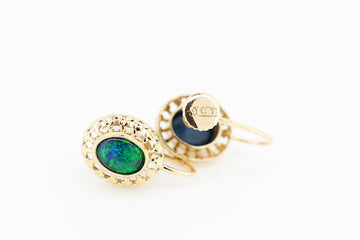 9ct gold and opal earrings custom made