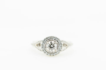 9CT white gold ring with Cubic Zirconia