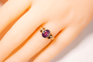 9CT Gold and amethyst ring #27719