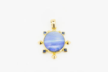 18ct gold pendant with Blue Sapphire