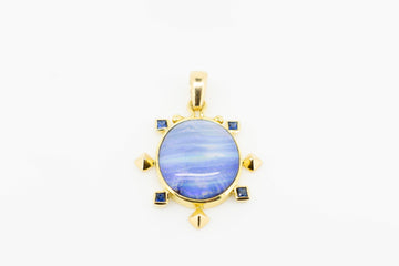 18ct gold pendant with Blue Sapphire