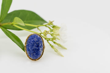 14ct Gold Ring with Lapis Lazuli Stone REF#27183