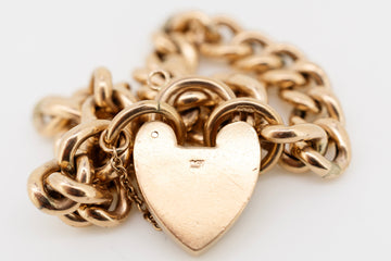 9ct Rose Gold Heart Locket Bracelet #27898-7