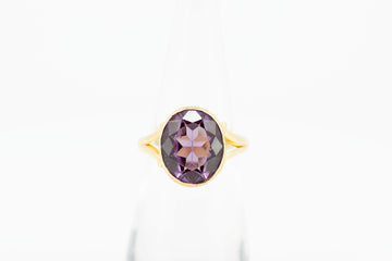 18ct Yellow Gold Amethyst Ring #27899-2