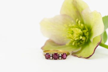 14ct Yellow Gold Ruby & Diamond Ring #28035