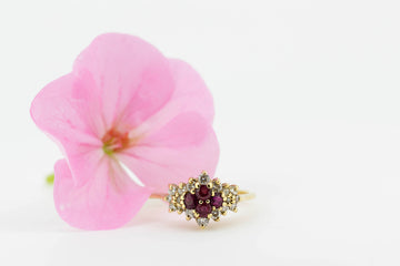 18ct Yellow Gold Ruby and Diamond Ring #28106-3