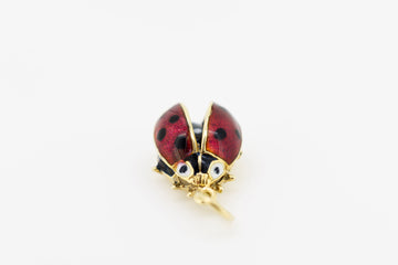 14ct Yellow Gold Lady Bug Pendant #28132-4