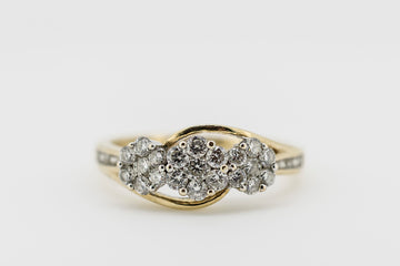 10CT GOLD DIAMOND RING